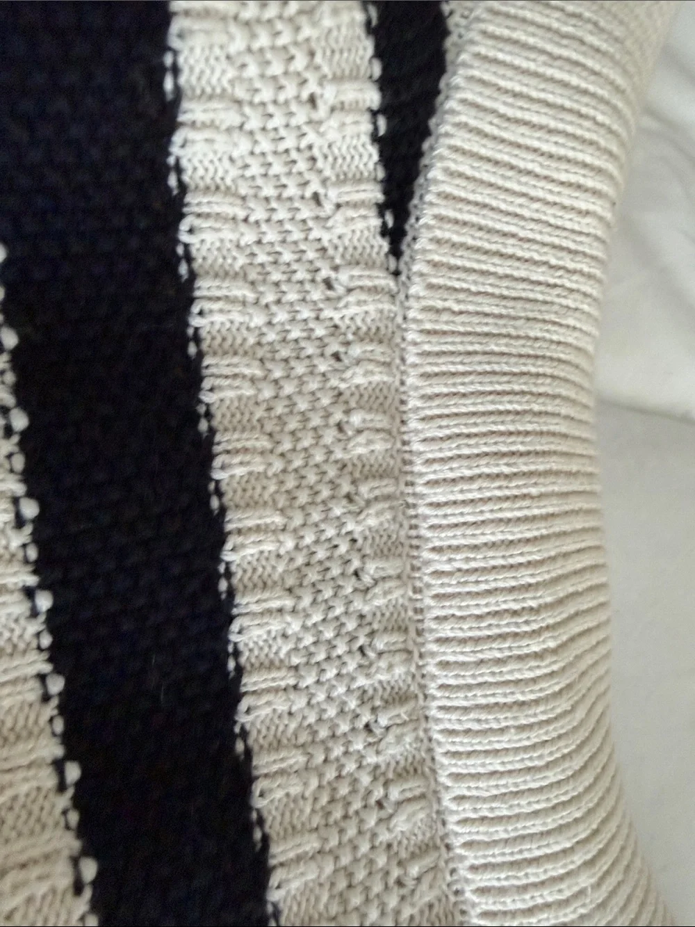 J.Jill Striped Black and Cream Women's Button-Up Sweater - Cardigan 3x